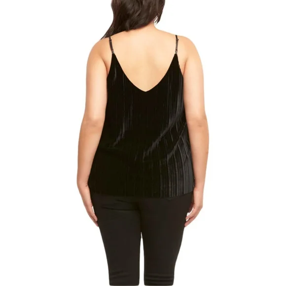 Tart Collections Maren Plus Size Pleated V-Neck Tank Top – Size 4X - Picture 4 of 5